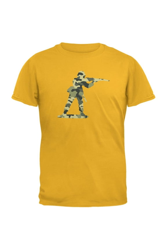 Camo Toy Soldier Gold Adult T-Shirt