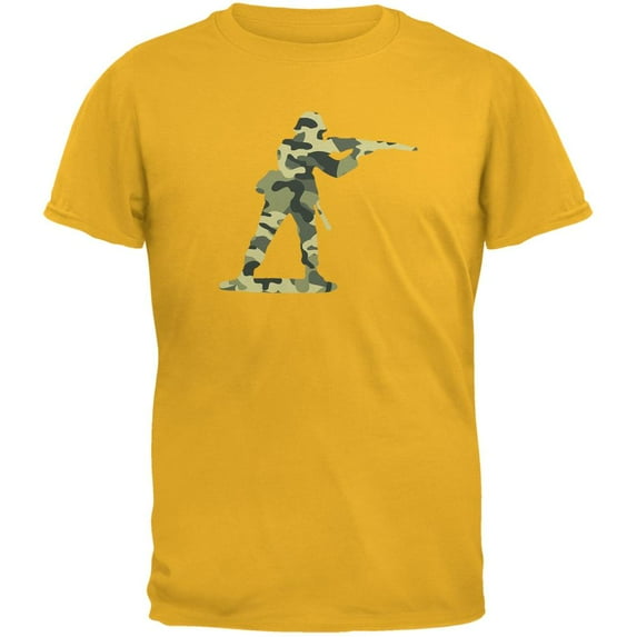 Camo Toy Soldier Gold Adult T-Shirt