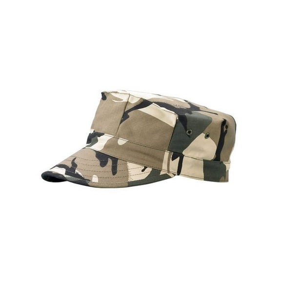 Camo Twill Cadet Army Hat- Safari, X-Small