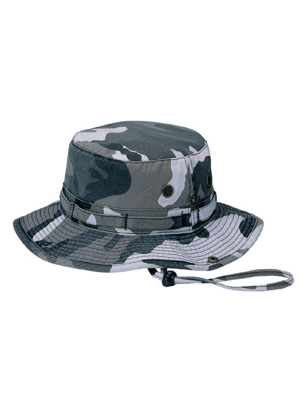 Camo Twill Washed Hunting Hat w/ Cord City, Large