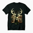 thumbnail image 1 of Camo USA Flag Deer Hunting Vintage Hunter Men Women Kids Boys T-Shirt XS-5XL, 1 of 5