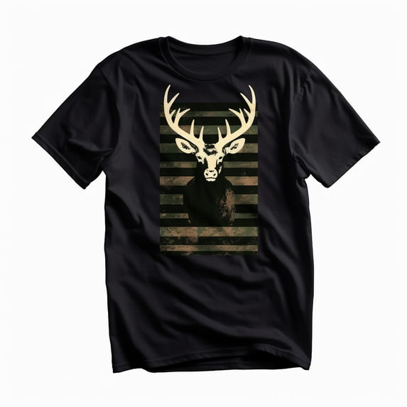 Camo USA Flag Deer Hunting Vintage Hunter Men Women Kids Boys T-Shirt XS-5XL
