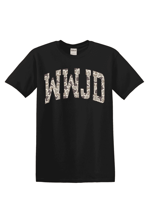 Camo WWJD Religious Jesus Hunting Season Deer Hunting Duck Hunters Camo Hunting Lover Shirt