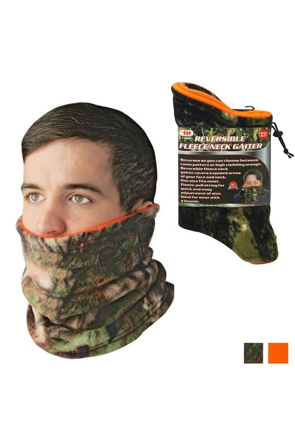 Camo Winter Fleece Neck Gaiter Polar Warmer Fleece Ski Tube Face Cover Hunting