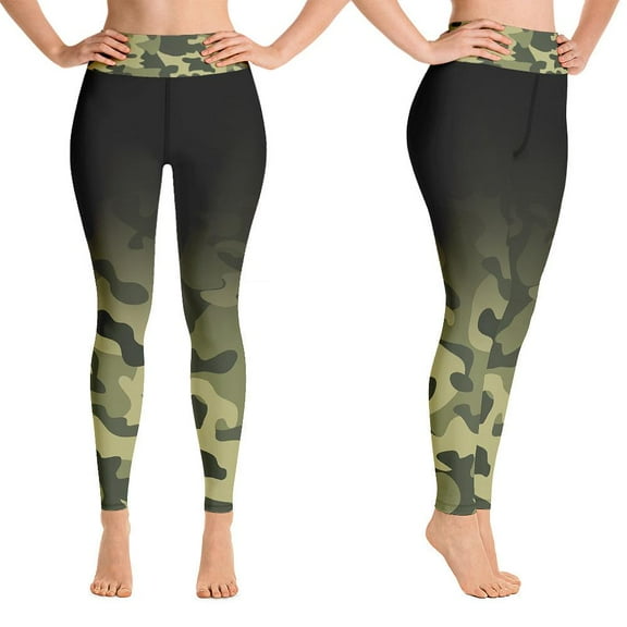 Camo Yoga Pants for Women Tummy Control Leggings High Waisted Booty Leggings Butt Lifting Yoga Leggings