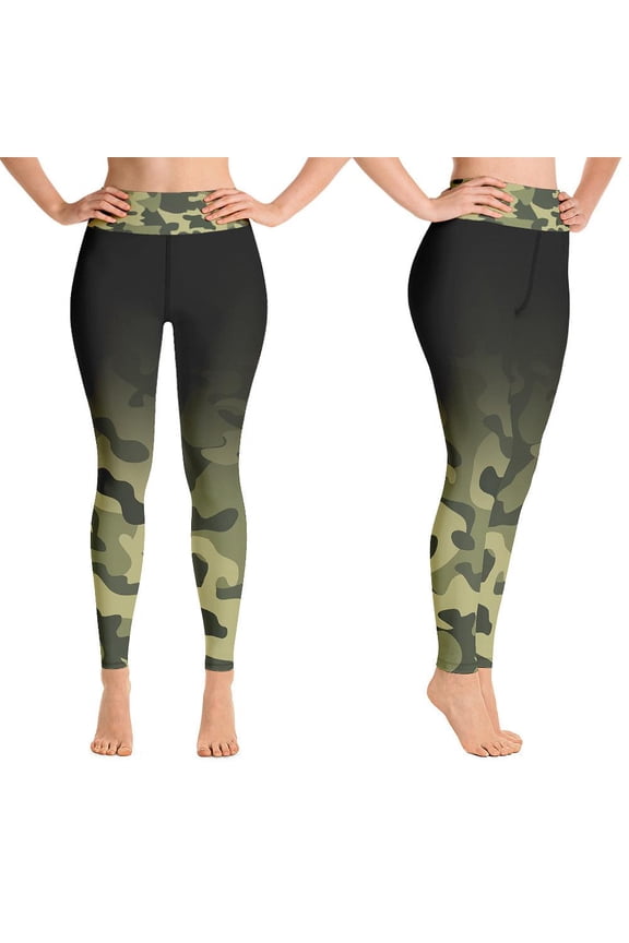 Camo Yoga Pants for Women Tummy Control Leggings High Waisted Booty Leggings Butt Lifting Yoga Leggings
