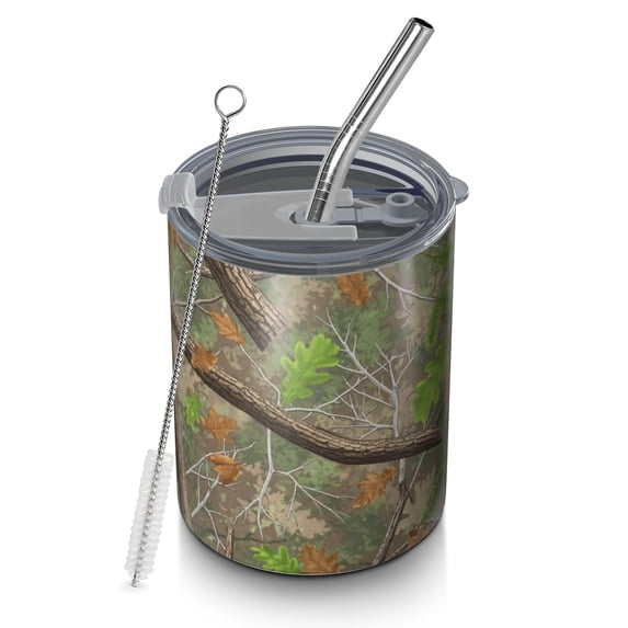 Camo and Branch Brown Pattern Coffee Tumbler, Vacuum Insulated ...