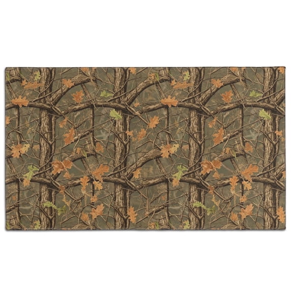 Library Entrance Rug Camo and Branch Brown Pattern Washable Non Slip Indoor Door Mat ...