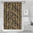 thumbnail image 1 of Camo and Branch Green Pattern Modern Waterproof Shower Curtain Set with 12 Hooks, Washable Decorative Bathroom Shower Curtain, 1 of 6