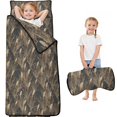 thumbnail image 1 of Camo and Cattail Grey Pattern Teens Toddler Nap Mat with Pillow, Sleeping Mat Bag for Preschool Daycare 60"x20", 1 of 6