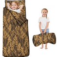 thumbnail image 1 of Camo and Grass Brown Pattern Teens Toddler Nap Mat with Pillow, Sleeping Mat Bag for Preschool Daycare 60"x20", 1 of 6
