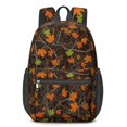 thumbnail image 1 of Camo and Maple Brown Pattern 17" Waterproof Oxford School Backpacks for Teens, S-Shape Padded Straps, for School, Travel, Hiking, Camping, 1 of 5