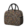 thumbnail image 1 of Camo and Maple Brown Pattern Insulated Leakproof Lunch Box for Work, Lunch Bag for Women Men, Loncheras Para Mujer for Beach Travel Picnic Camping, 1 of 6