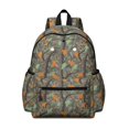 thumbnail image 1 of Camo and Oak Green Pattern Cute School Backpack with Padded Back and Adjustable Shoulder Straps 13.4"x11"x4.7", 1 of 5