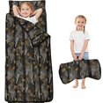 thumbnail image 1 of Camo and Tree Black Pattern Teens Toddler Nap Mat with Pillow, Sleeping Mat Bag for Preschool Daycare 59"x22", 1 of 6