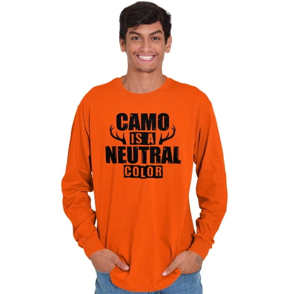 Camo is a Neutral Color Cute Hunter Long Sleeve TShirt Men Women Brisco Brands 5X