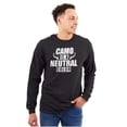 thumbnail image 1 of Camo is a Neutral Color Cute Hunter Plus Size Long Sleeve Graphic Tee Shirt Brisco Brands 2X, 1 of 5