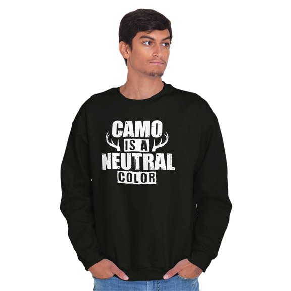 Camo is a Neutral Color Cute Hunter Sweatshirt for Men or Women Brisco Brands M