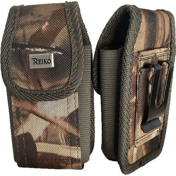 Camo rugged metal clip case camouflage fits Samsung Rugby 2 Flip Phone