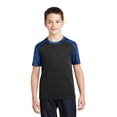 thumbnail image 1 of Sport-Tek Youth CamoHex Colorblock Tee YST371, 1 of 2