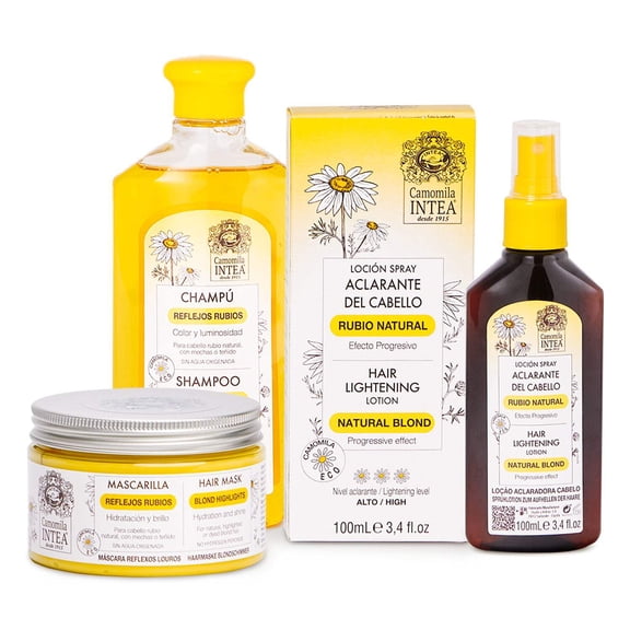 Camomila Intea Hair Lightener - 3-in-1 Kit Natural Blond Kit Camomila Intea - Trip Gift Bag INCLUDED