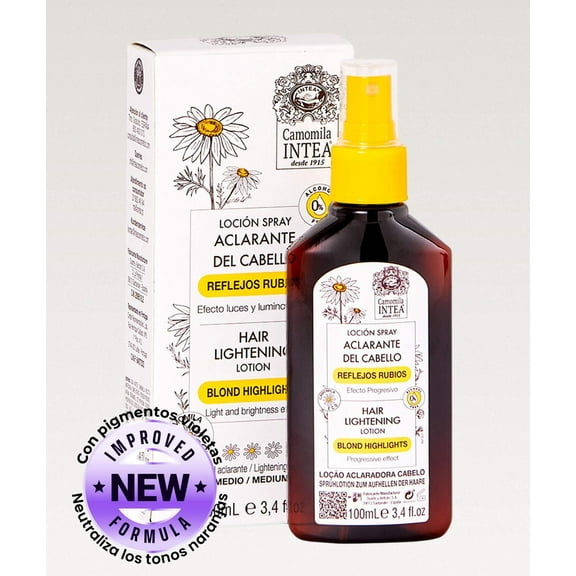 Camomila Intea Natural Blonde Highlights Hair Lightener - Spray with Chamomile Extract - 3.4 Oz