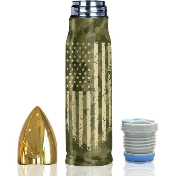 Camouflage 17oz Stainless Steel Bullet Tumbler - Christmas Gifts for Dad from Daughter Son, Dad Gifts, Christmas Gifts for Husband from Wife - Birthday Gifts for Men Dad Grandpa Papa Uncle