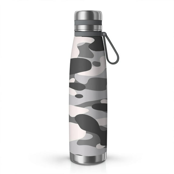 Camouflage 29oz Stainless Steel Insulated Thermos with Tea Filter, 360° Printed Travel Bottle, Leakproof BPA-Free Flask with Anti-Slip Base, 304 Inner & 201 Outer, Vacuum Cup