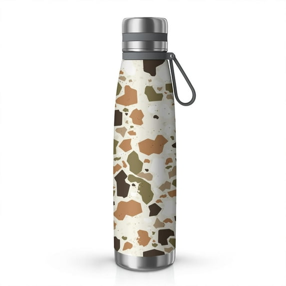 Camouflage 29oz Stainless Steel Insulated Thermos with Tea Filter, 360° Printed Travel Bottle, Leakproof BPA-Free Flask with Anti-Slip Base, 304 Inner & 201 Outer, Vacuum Cup