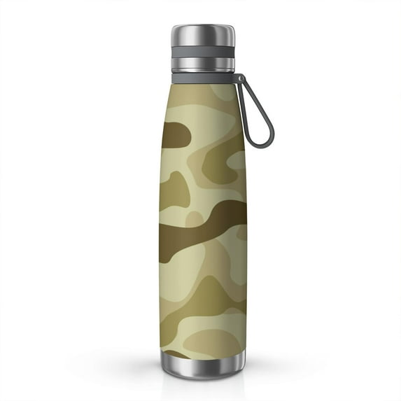 Camouflage 29oz Stainless Steel Insulated Thermos with Tea Filter, 360° Printed Travel Bottle, Leakproof BPA-Free Flask with Anti-Slip Base, 304 Inner & 201 Outer, Vacuum Cup
