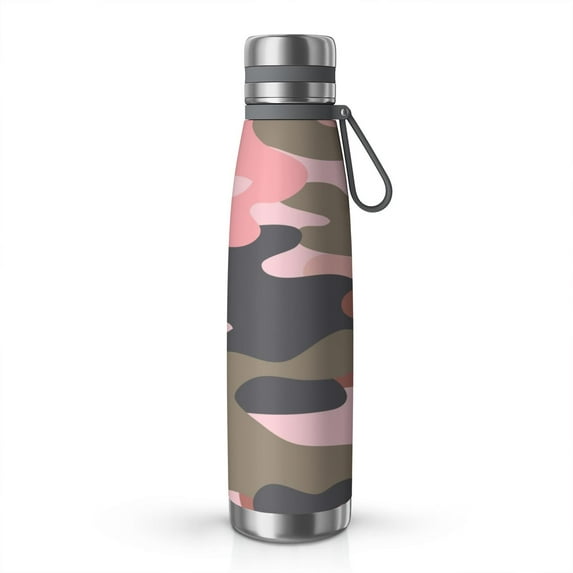 Camouflage 29oz Stainless Steel Insulated Thermos with Tea Filter, 360° Printed Travel Bottle, Leakproof BPA-Free Flask with Anti-Slip Base, 304 Inner & 201 Outer, Vacuum Cup