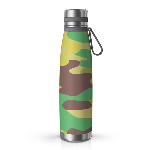 Camouflage 29oz Stainless Steel Insulated Thermos with Tea Filter, 360° Printed Travel Bottle, Leakproof BPA-Free Flask with Anti-Slip Base, 304 Inner & 201 Outer, Vacuum Cup