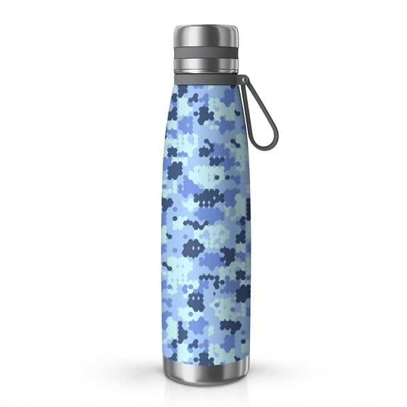 Camouflage 29oz Stainless Steel Insulated Thermos with Tea Filter, 360° Printed Travel Bottle, Leakproof BPA-Free Flask with Anti-Slip Base, 304 Inner & 201 Outer, Vacuum Cup