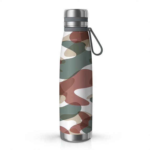 Camouflage 29oz Stainless Steel Insulated Thermos with Tea Filter, 360° Printed Travel Bottle, Leakproof BPA-Free Flask with Anti-Slip Base, 304 Inner & 201 Outer, Vacuum Cup