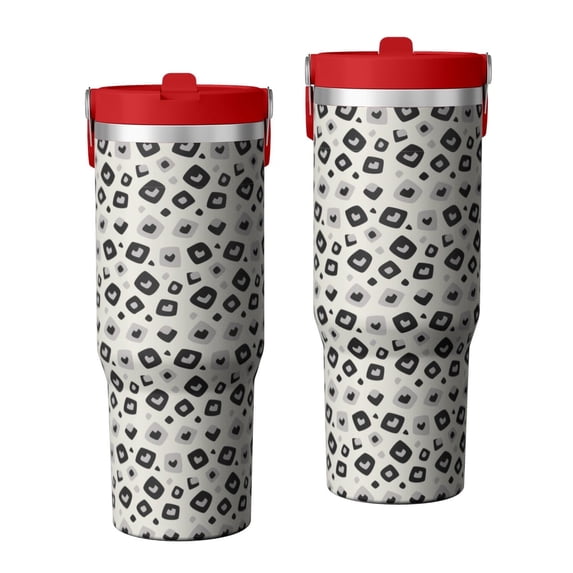 Camouflage 30oz Handheld Travel Tumbler with Handle – Double Wall Stainless Steel Insulated Cup, Flip Straw Lid, Leak-Proof & BPA-Free for Hot and Cold Drinks – Durable Coffee & Juice Mug White