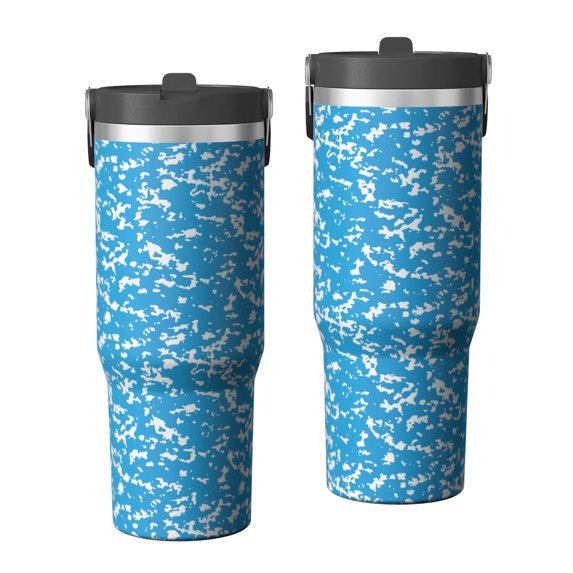 Camouflage 30oz Handheld Travel Tumbler with Handle – Double Wall Stainless Steel Insulated Cup, Flip Straw Lid, Leak-Proof & BPA-Free for Hot and Cold Drinks – Durable Coffee & Juice Mug Black