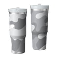 thumbnail image 1 of 30oz Tumbler with Swivel Handle, Vacuum Insulated Stainless Steel Travel Mug with 2-in-1 Straw Lid, Camo Print, 1 of 6