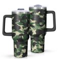 thumbnail image 1 of Camouflage 40oz Tumbler– Stainless Steel Insulated Tumbler with Handle and Straw, Large Capacity Travel Cup for Hot & Cold Drinks, 1 of 6