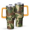 thumbnail image 1 of Camouflage 40oz Tumbler– Stainless Steel Insulated Tumbler with Handle and Straw, Large Capacity Travel Cup for Hot & Cold Drinks, 1 of 6