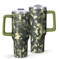 thumbnail image 1 of Camouflage 40oz Tumbler– Stainless Steel Insulated Tumbler with Handle and Straw, Large Capacity Travel Cup for Hot & Cold Drinks, 1 of 6