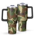 thumbnail image 1 of Camouflage 40oz Tumbler– Stainless Steel Insulated Tumbler with Handle and Straw, Large Capacity Travel Cup for Hot & Cold Drinks, 1 of 6