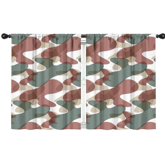 Camouflage 42x54in(106x137cm) Curtains 2 Panels for Kids Bedroom, Window Drapes for Kids Boys Girls Bedroom Curtains Designed To Spark Joy and Creativity