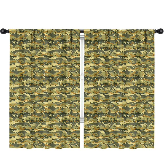 Camouflage 52x84in(132x213cm) Curtains 2 Panels for Kids Bedroom, Window Drapes for Kids Boys Girls Bedroom Curtains Designed To Spark Joy and Creativity