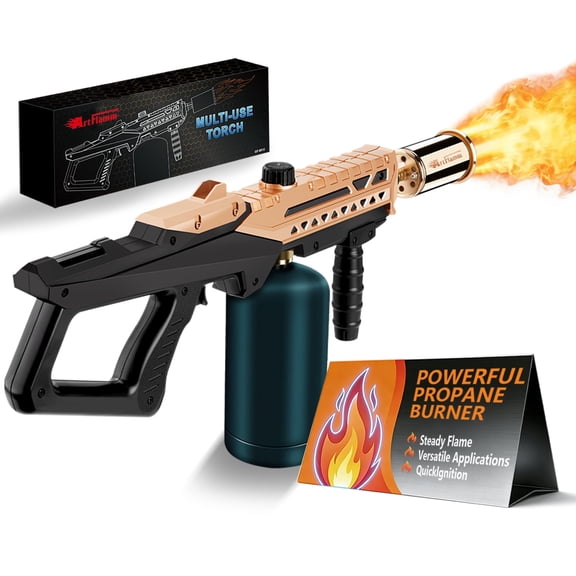 Camouflage Adjustable Propane Cooking Torch, Multi-Purpose Igniter for Culinary Use, Sous Vide, BBQ Grilling, Charcoal & Campfire Lighting, Propane Tank Not Included