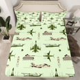 thumbnail image 1 of Camouflage Airplane Full Size Bed Sheets Military Vehicle Bedding Set Teens Men Room Decor,Army Car Armored Truck Fitted Sheet Retro Warcraft Sheets with 2 Pillow Cases, 1 of 4