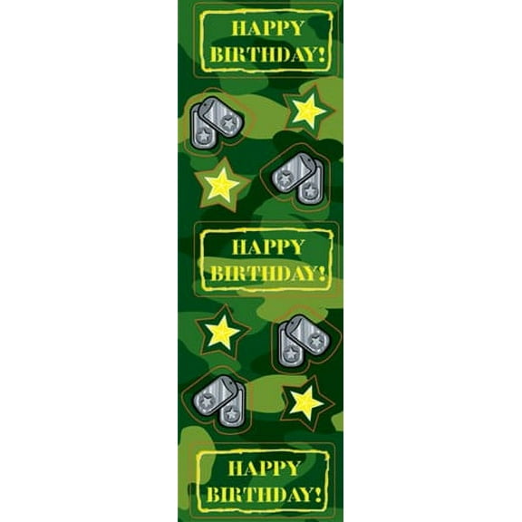Camouflage Army Party Supplies Stickers.