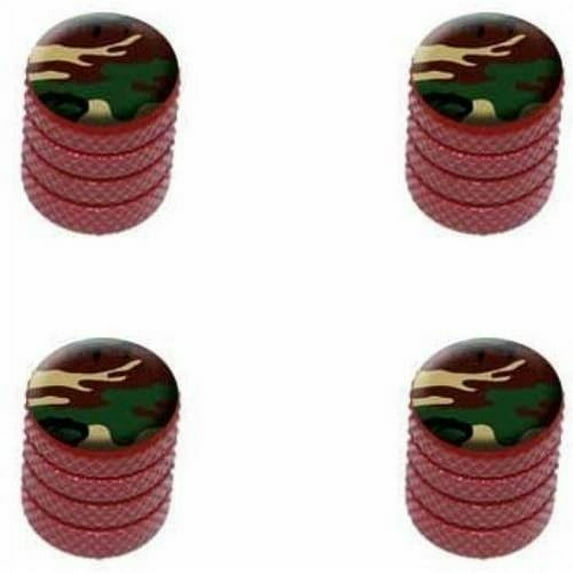 Camouflage Army Soldier Tire Rim Wheel Aluminum Valve Stem Caps, Multiple Colors