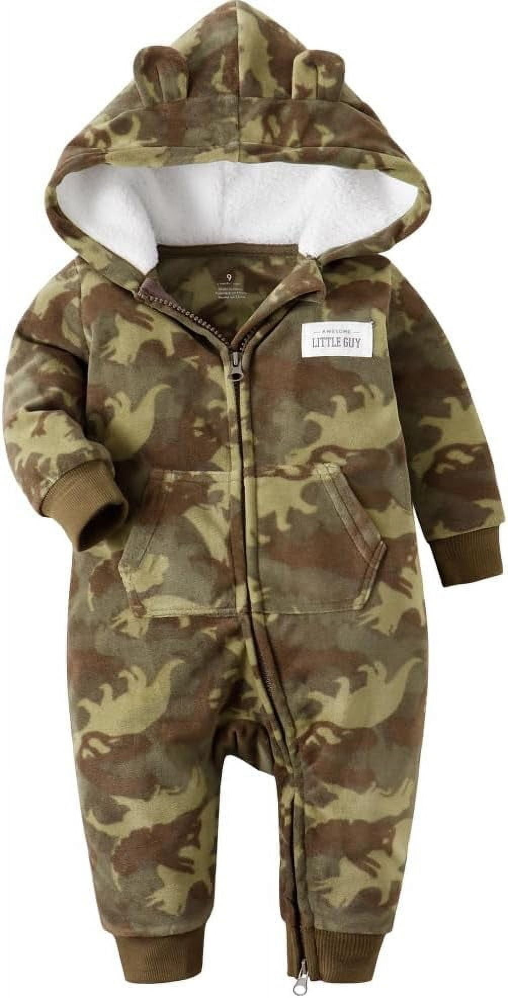 Camouflage Baby Onesies Newborn Clothes:Baby Onesies 0-24 Months,Warm Comfortable Toddler Snowsuit