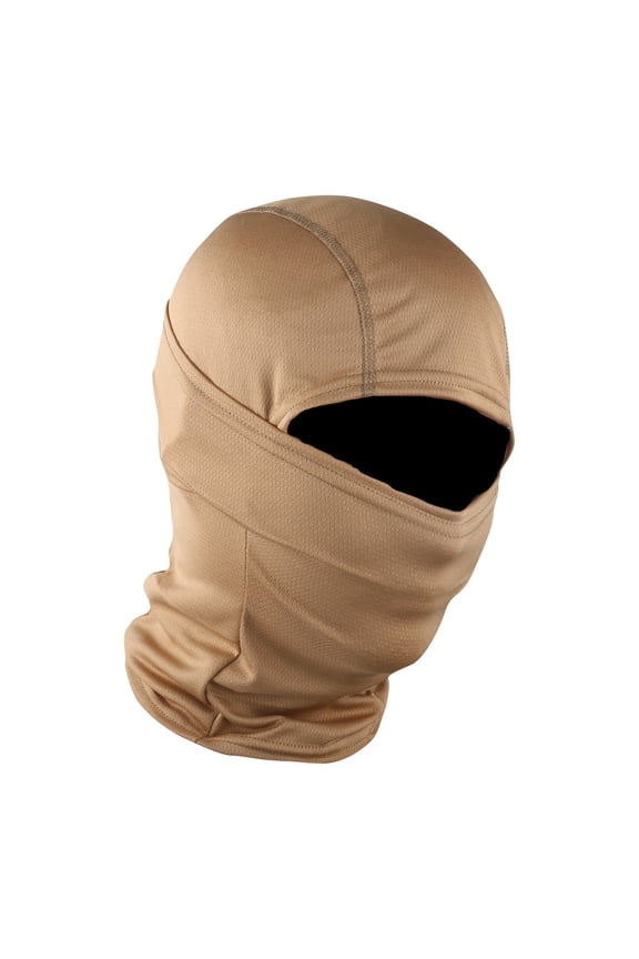 Camouflage Balaclava Face Mask, Breathable Full Face Cover for Cycling Fishing and Outdoor Sports, UV Protection Neck Gaiter, Brown