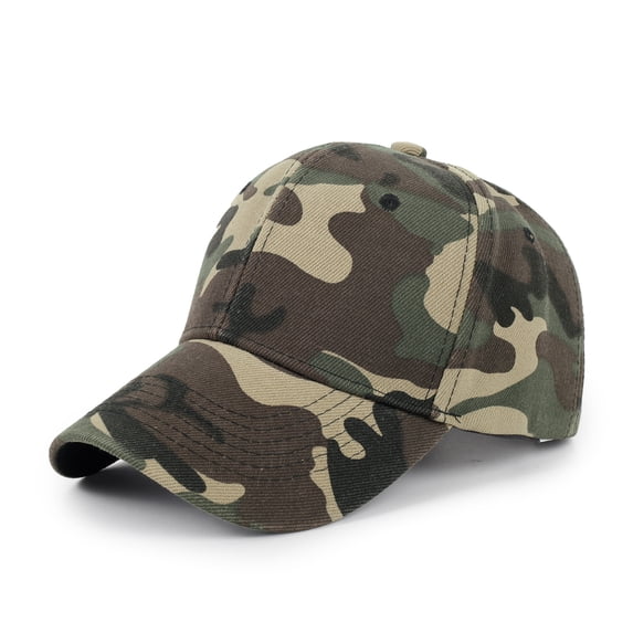 Camouflage Baseball Cap Adjustable Camo Hat for Men Women, Classic Curved Brim Outdoor Sports Cap, Lightweight Tactical Military Style Hunting Fishing Hat